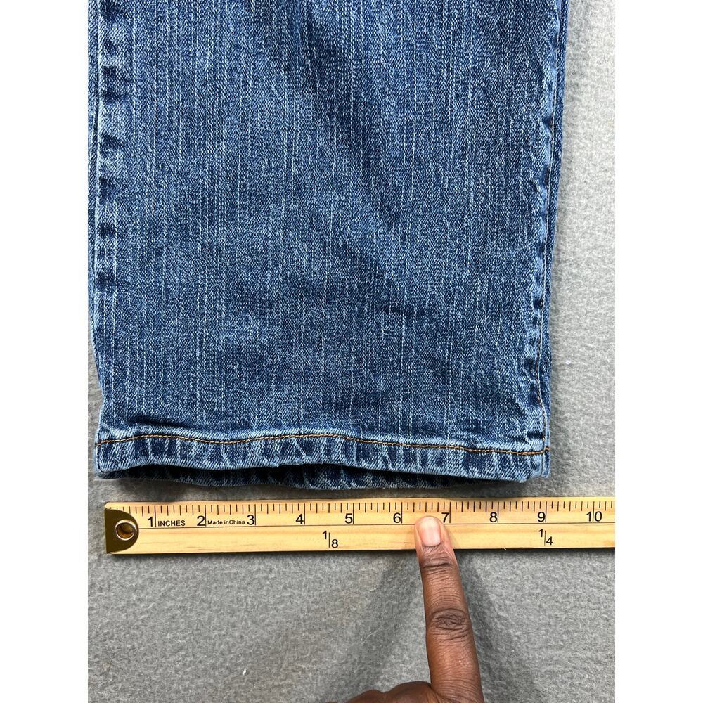 Lucky Brand Dungarees Jeans 33x30 Blue Distressed Bootcut Y2K Style - Picture 7 of 8